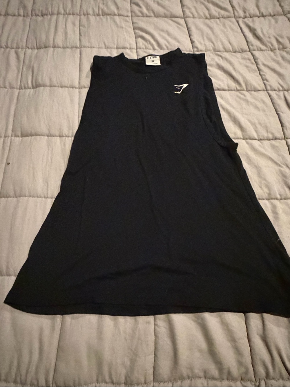 Gymshark Men’s Black Sleeveless Training Tank with White Logo